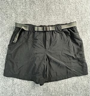 Columbia PFG Women's Black Nylon Fishing Shorts Belted Size XL